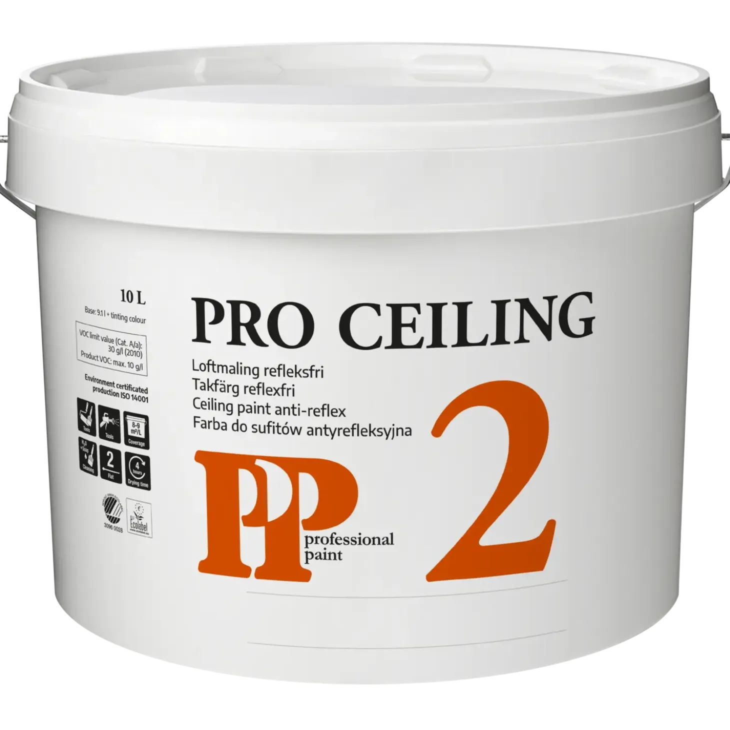 PP Loftfinish 2 10 L hvid
