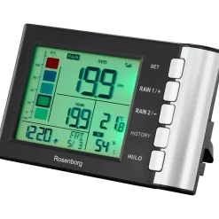 Rosenborg RG5360 regnmåler med indendørs termometer
