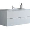 Scanbad Aria badmøbel m/vask, 2 skuffer, push open, hvid mat 81 cm