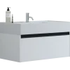 Scanbad badmøbel m/Asyre vask/venstre, 1 skuffe, hvid mat 81 cm