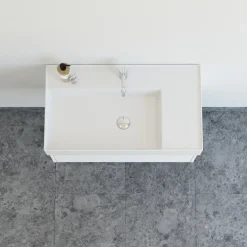 Scanbad badmøbel m/Asyre vask/venstre, 1 skuffe, hvid mat 81 cm