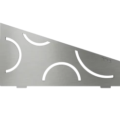 Schlüter hylde firkantet curve, børstet stål