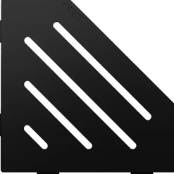 Schlüter Wave sæbehylde femkantet farvebelagt aluminium matsort 195x195 mm