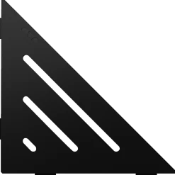 Schlüter Wave sæbehylde trekantet børstet farvebelagt aluminium matsort 210x210 mm