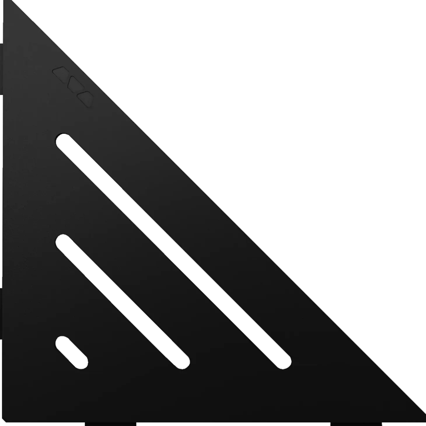 Schlüter Wave sæbehylde trekantet børstet farvebelagt aluminium matsort 210x210 mm