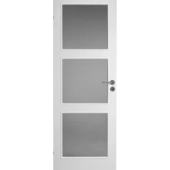 Swedoor Easy GW3 m/glas hvid 40x725x2040 mm