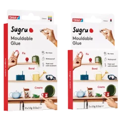 Tesa Sugru Formbar lim 3 pak sort/hvid/grå