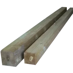 Tømmer ru stolper trykimprægneret 75 x 75 mm x 2,1 m