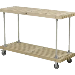 Tralle Grill-/Anretterbord m/hjul 140x49x90 cm - drivtømmerfarve