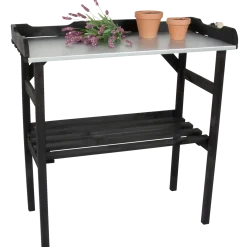 Unogarden plantebord m/metalplade sort 38x78x82 cm
