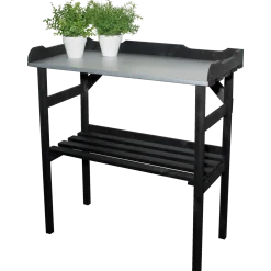 Unogarden plantebord m/metalplade sort 38x78x82 cm