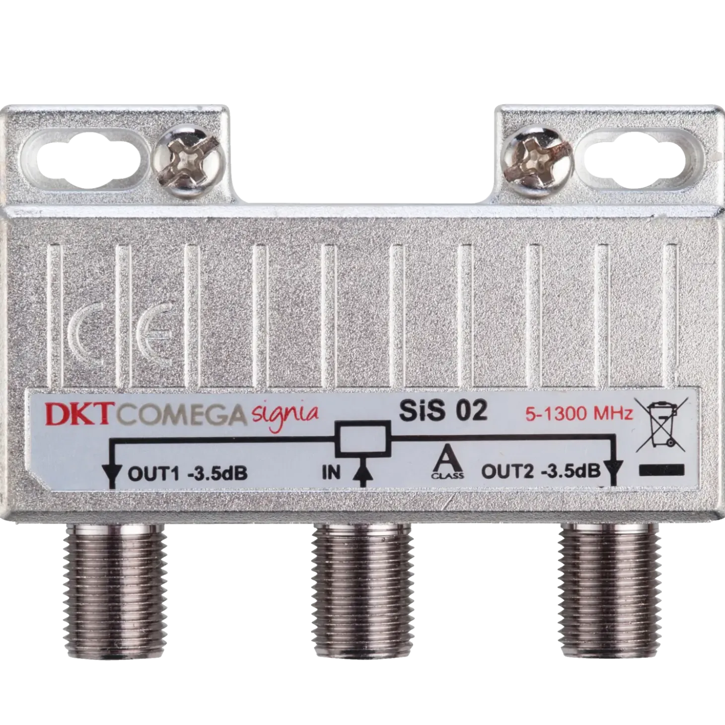 2-vejs signal fordeler for f-connector metal