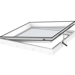 Velux CVU 090090 0225Q eldrevet karm fladt tag, 3-lags 90x90 cm