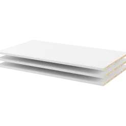 Verona hylde t/122 cm hvid 3 stk