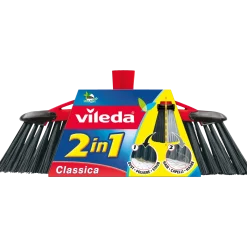 Vileda Classic 2in1 kost u/skaft sort/grå