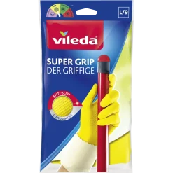 Vileda Super Grib gummihandsker str. L gul